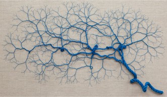 Blue strings spreding like a tree