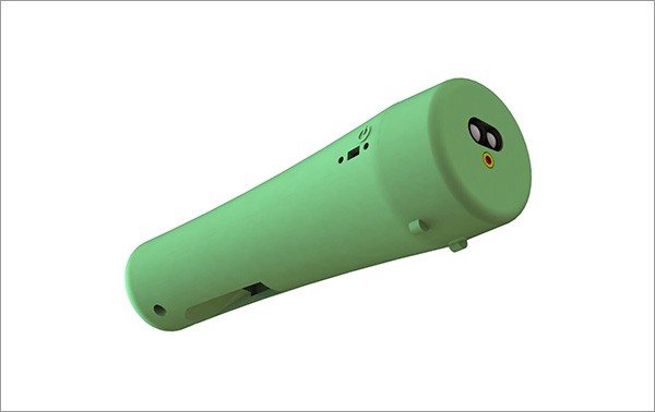 green portable torch