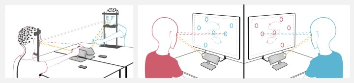 illustration of people looking at a monitor