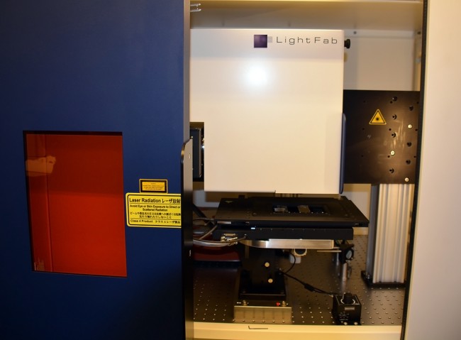 The newly installed 3D printer at OIST