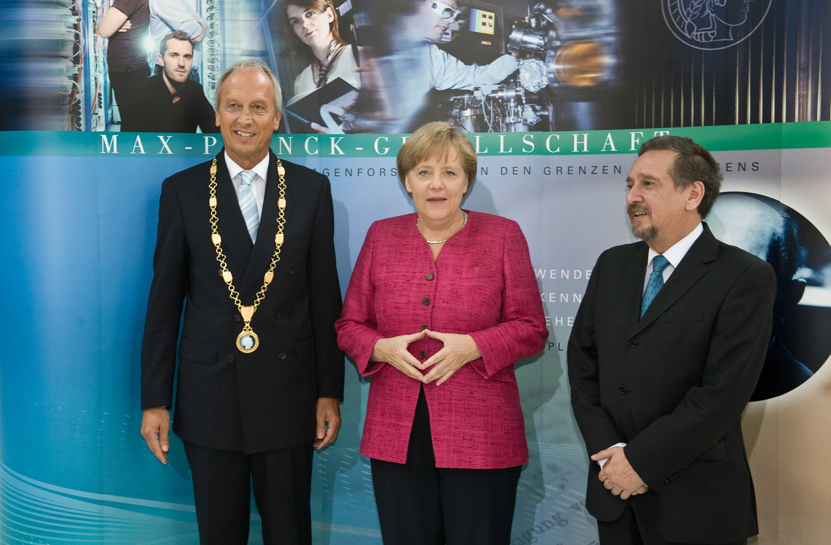 President Gruss with Angela Merkel