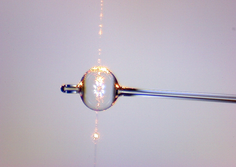 中空の球の周りの光 （写真：ジョナサン・ワード）