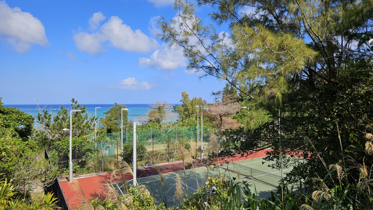 Tennis Court at OIST's Seaside House