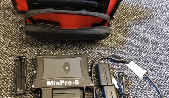 MixPre-6 II components with shoulder bag