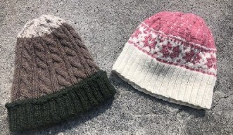 Two knitted hats