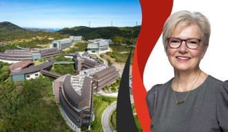 Dr. Karin Markides and OIST campus