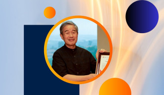 2022年度エクセレンス・イン・メンタリング・アワードの表彰を受ける山本雅教授の写真を用いたウェブ記事のヘッダー画像