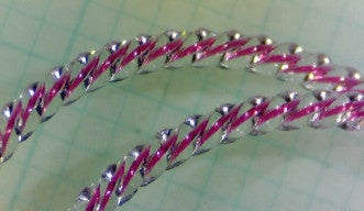 Purple liquid in micromixer.