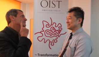 ハリー・ウィルソン博士と島貫瑞樹博士（2013年6月16日、OIST Café in 東京）
