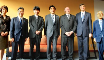 Group photo with Prime Minister Shinzō Abe
