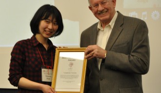 Yumeno Koga, Winner of the 2015 Science Challenge with President Dorfan