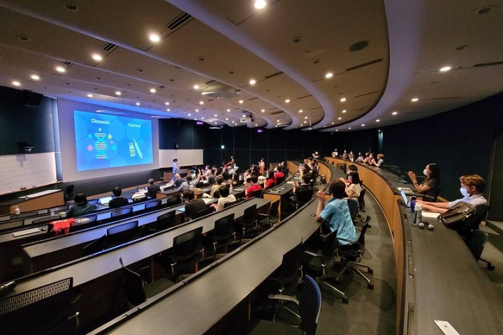 Students seating in a lecture room