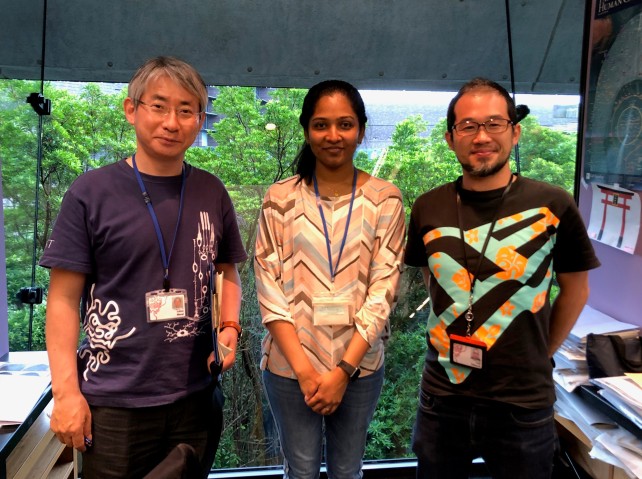 The three researchers of this study—from left, senior author Prof. Ichiro Masai, first author Dr. Swathy Babu, and coauthor Dr. Yuki Takeuchi.