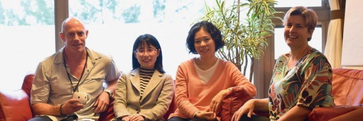 staff sitting on the sofa