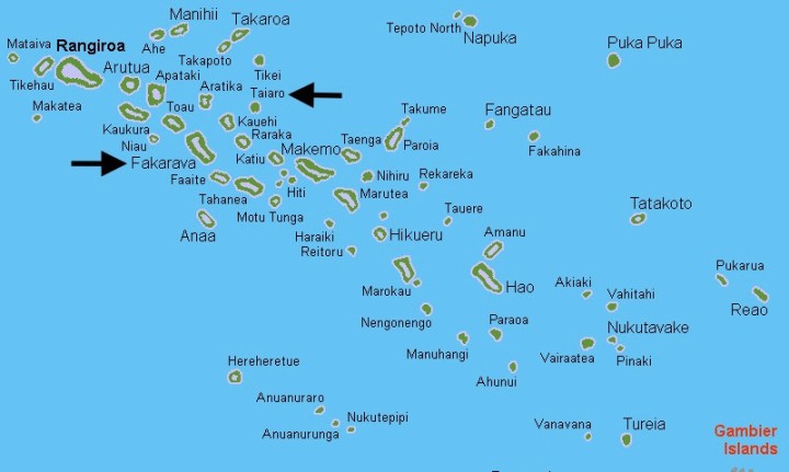 タイアロ環礁の位置