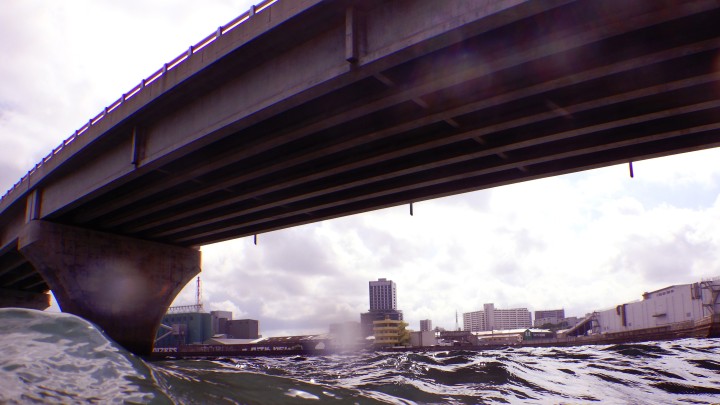 A large bridge spanning the sea