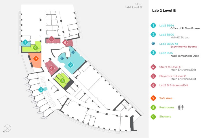 OIST Lab2 floor map