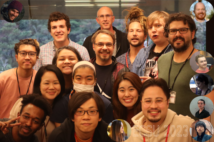 group photo of smiling people