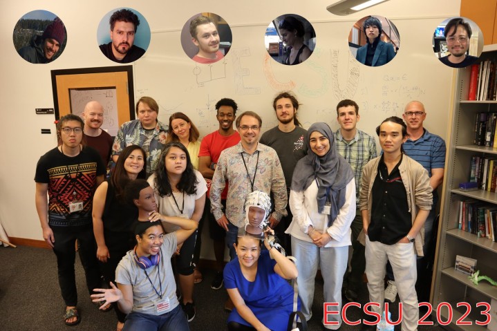 group of people in the office (text: ECSU 2023)