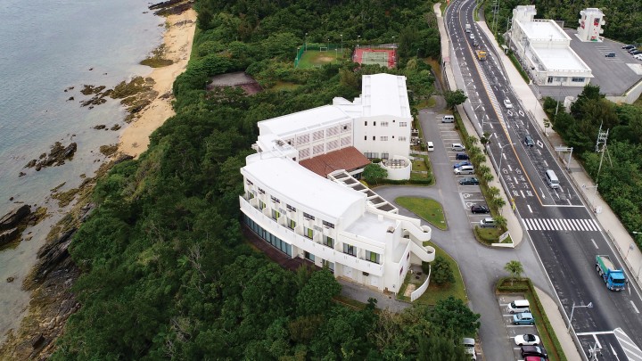 seaside house aerial