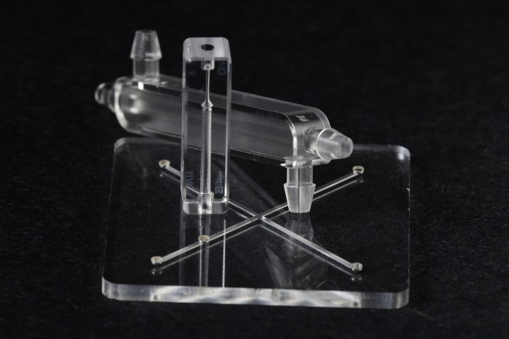 Photograph of microfluidic devices from the Micro/Bio/Nanofluidics unit
