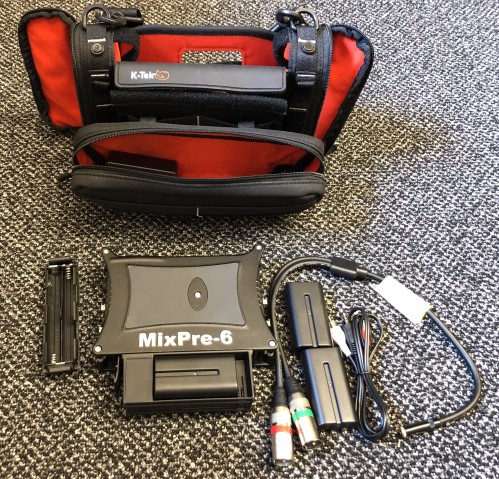 MixPre-6 II components with shoulder bag