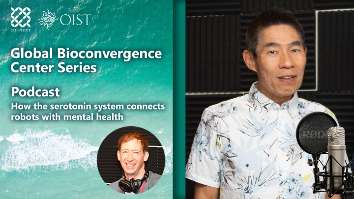 Nick and Kenji with microphone