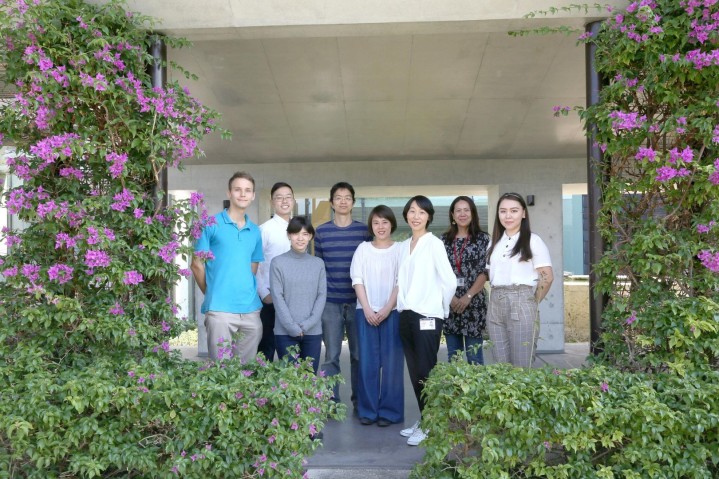 unit members in the garden
