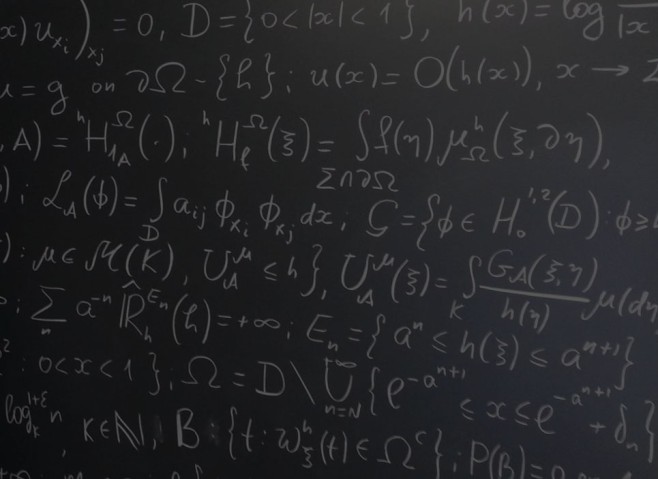 formulae on a blackboard