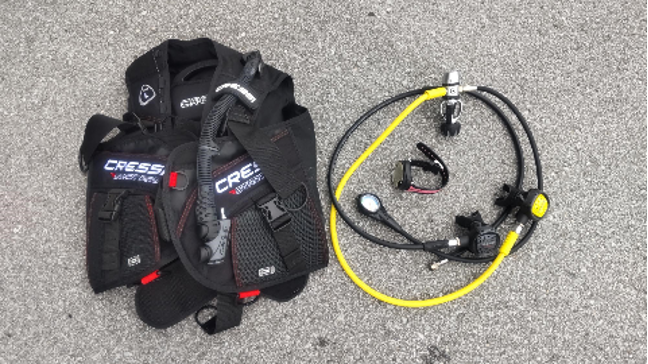 Scuba BCD, regulator and dive computer