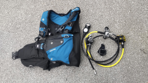 BCD, regulator and dive computer