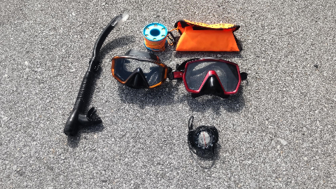 Masks and other dive equipment 