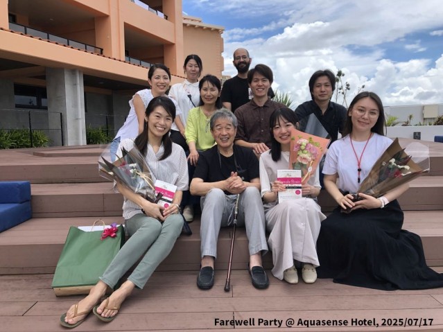 A group photo taken at Farewell party on July 17, 2025.