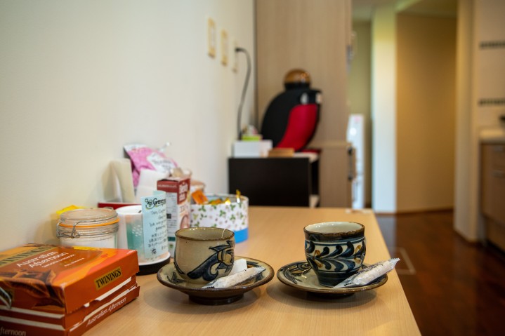 coffee cups on the table