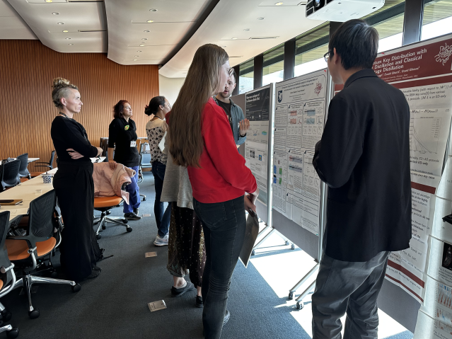 Bogna supervising poster presentations