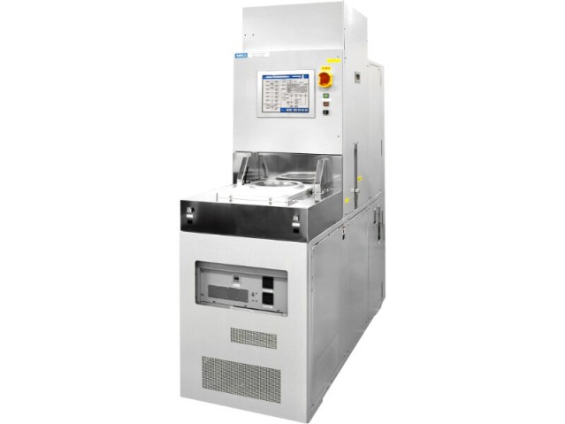 cleanroom tech with wafer sample positioner and touchscreen PC controls