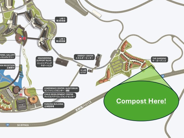 A map of the Gardening Club Gardens composting