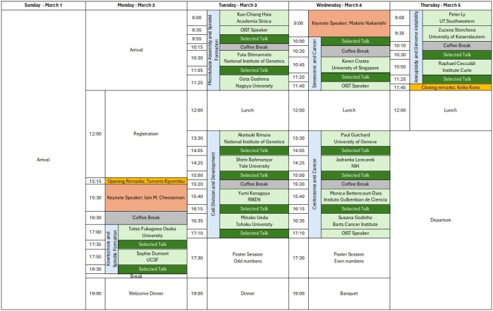 tentative schedule