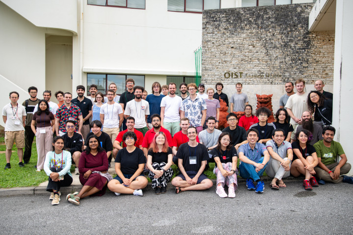 Participants of OSP2025 in front of the summer school venue – OIST Seaside House. 