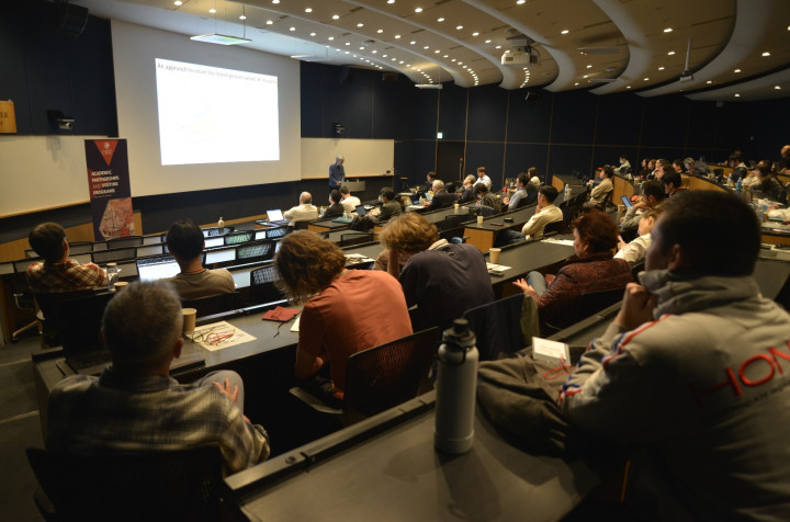 Attendees listening to a presentation at the Showcase Talk.