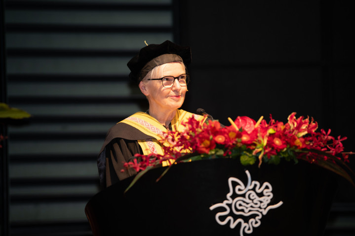 President Karin Markides at OIST’s 8th Graduation Ceremony