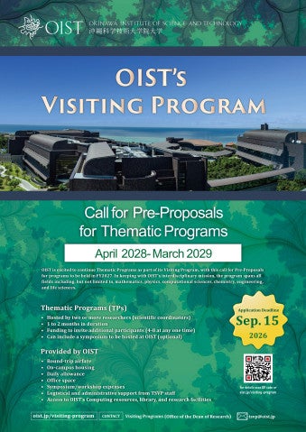 Poster image of Open Call for Pre-Proposal for OIST Thematic Programs 