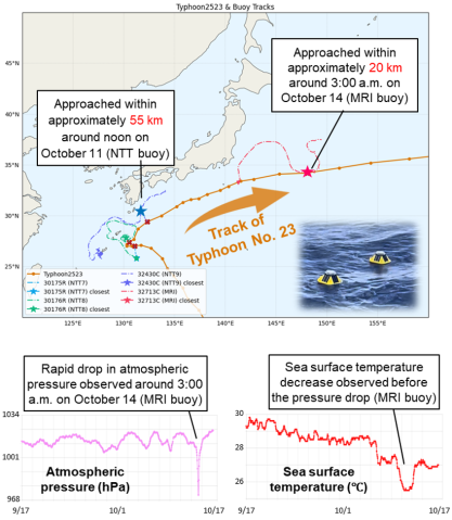 Observation Results for Typhoon No. 23 Collected by an Buoy