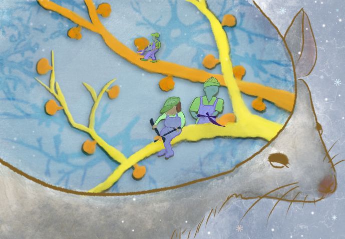 An illustration of the inner workings of a mouse brain
