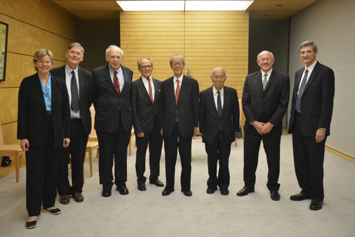 OIST BOG Members After Meeting Prime Minister Abe, 4 October 2013