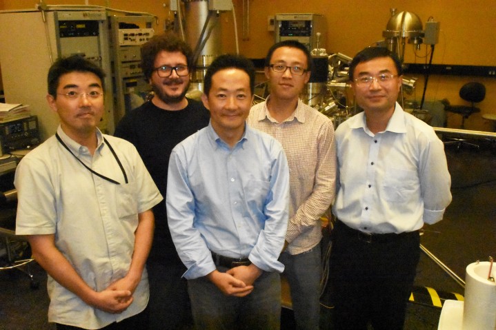 Scientists from the Energy Materials and Surface Sciences Unit who contributed to this research. From the left: Dr. Luis K. Ono, Dr. Emilio J. Juarez-Perez, Dr. Shenghao Wang, Dr. Yan Jiang, and Prof. Yabing Qi