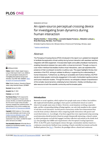 Perceptual Crossing Device