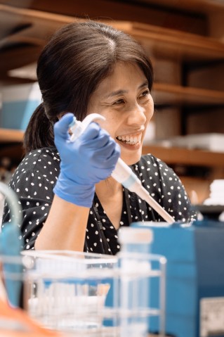 researcher doing experiments