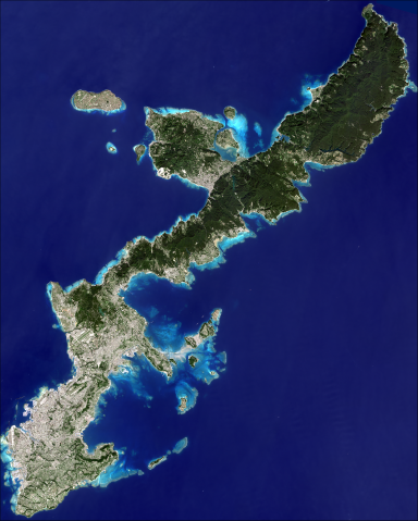 LandSat 8 True color image of Okinawa