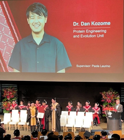 Dr Dan Kozome at graduation ceremony